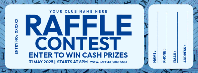 Raffle Ticket Facebook Omslag Foto template