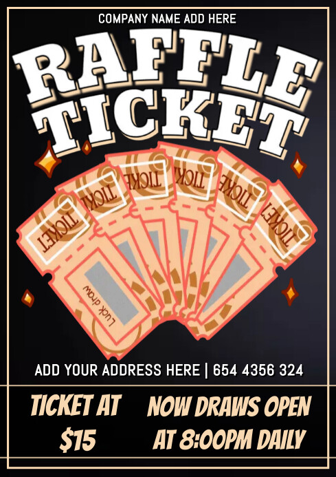 40 Raffle Tickets raffle ticket Template | PosterMyWall