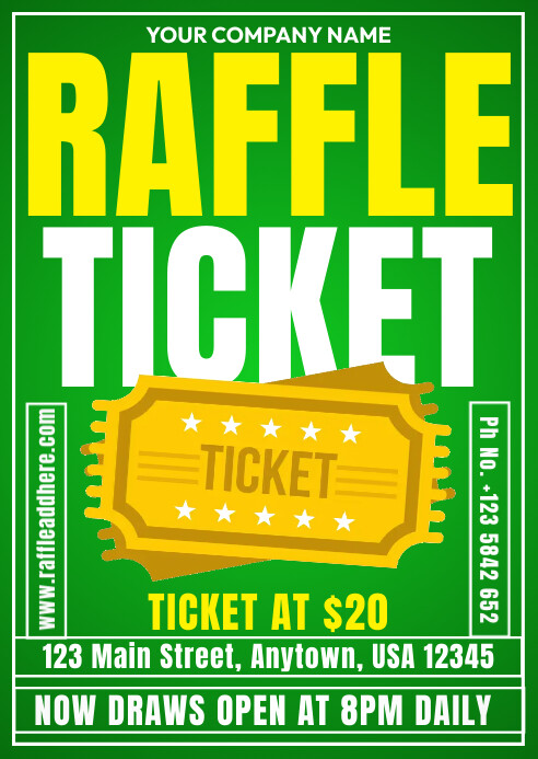 Blake Raffle Templat raffle ticket Templat | PosterMyWall