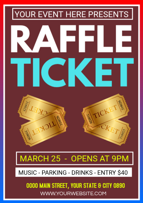 raffle ticket Template | PosterMyWall