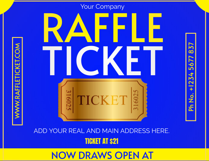 Ticket Raffle Lettering Raffle Ticket Template | PosterMyWall