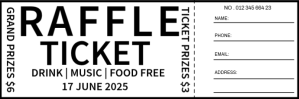 raffle ticket Twitter-header template