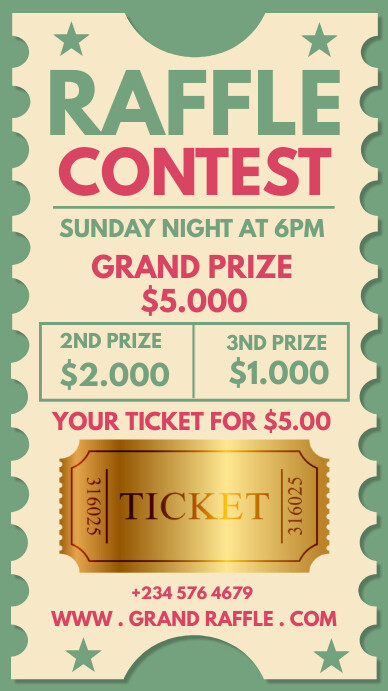 Plantilla de raffle ticket | PosterMyWall