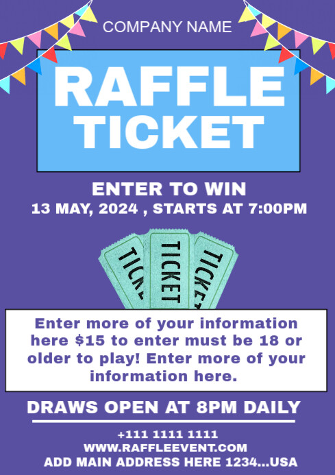 raffle ticket Template | PosterMyWall