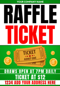 7 Raffle Tickets raffle ticket Template | PosterMyWall
