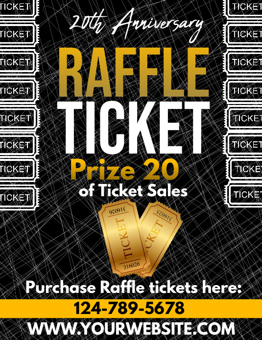 RAFFLE TICKET Template | PosterMyWall