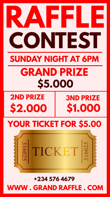 Flat Screen Raffle raffle ticket Template | PosterMyWall