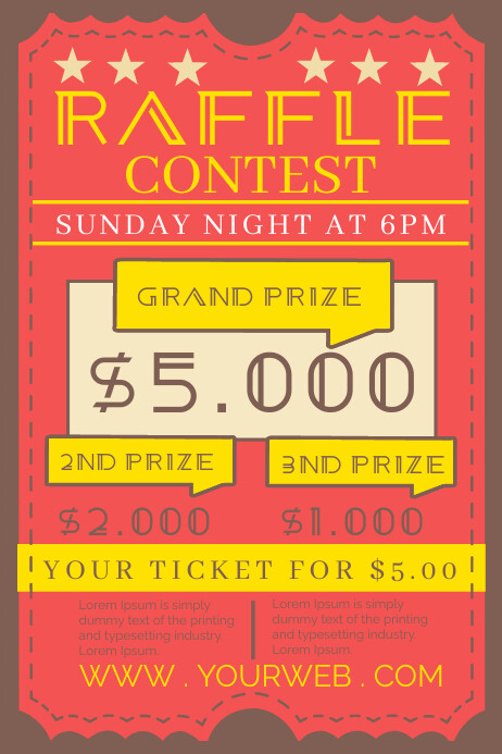 Blake Raffle Templat raffle ticket Templat | PosterMyWall