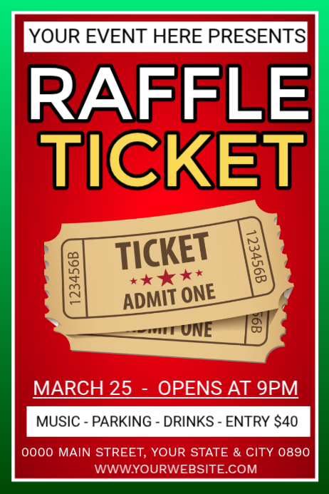 raffle ticket Template | PosterMyWall