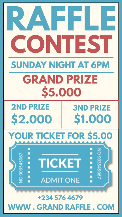 Stage Design Raffle raffle ticket Template | PosterMyWall