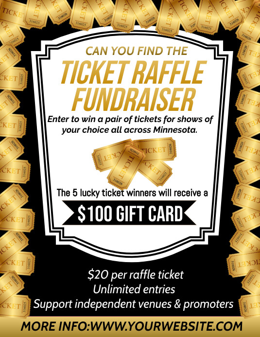 Ticket Raffle Invitations RAFFLE TICKET Template | PosterMyWall