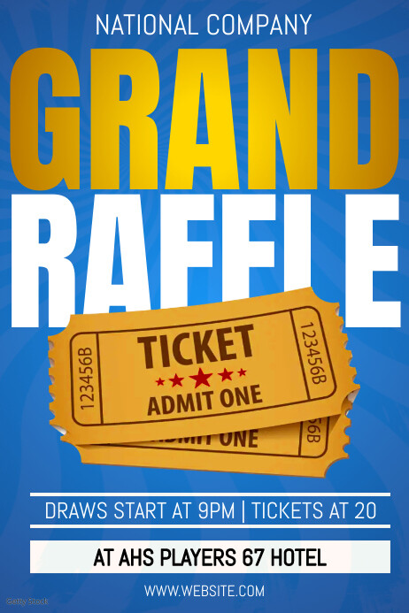 Ticket Raffle Invitations raffle ticket Template | PosterMyWall