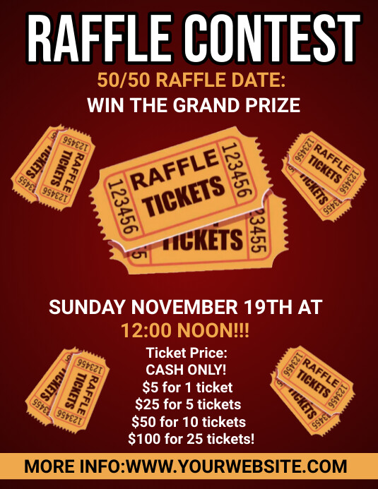 RAFFLE TICKET Template | PosterMyWall