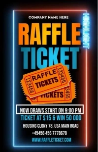 Raffle ticket Tabloid template