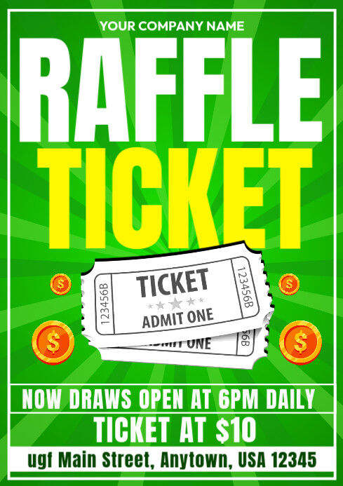 raffle ticket Template | PosterMyWall