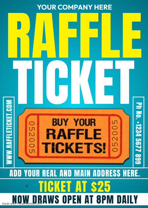 raffle ticket Template | PosterMyWall