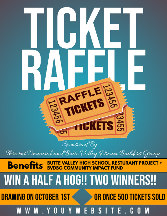 RAFFLE TICKET Flyer (Letter pang-US) template