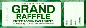 Raffle Ticket En-tête Twitter template