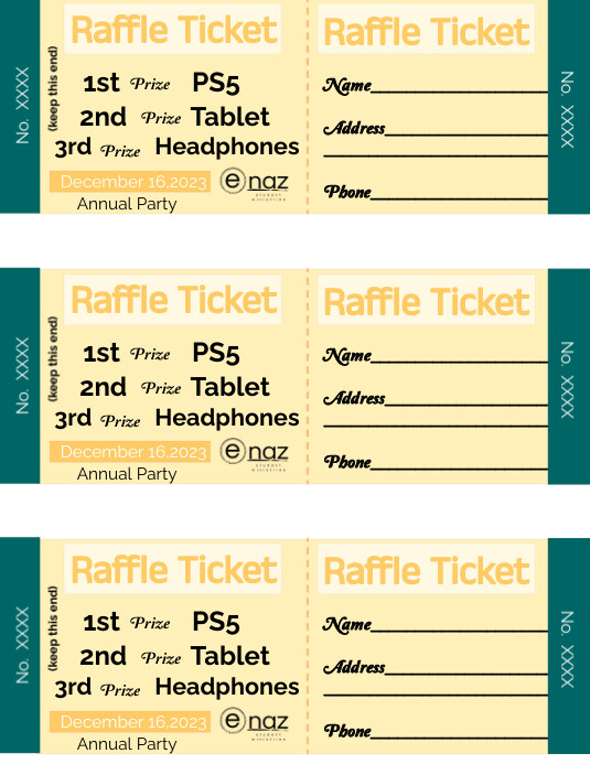 Word Raffle Letters Raffle ticket Template | PosterMyWall