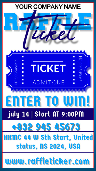 Raffle Ticket Digital Display (9:16) Template | PosterMyWall