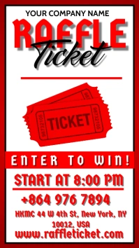 Raffle Ticket Digital Display (9:16) template