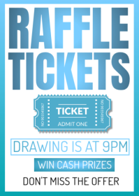 raffle ticket draw A6 template