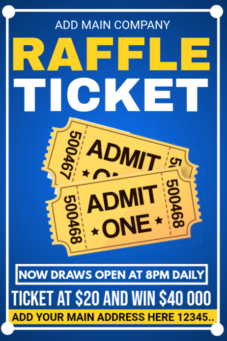 raffle ticket draw Template | PosterMyWall
