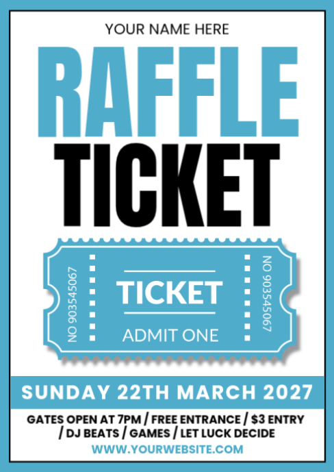 Raffle Ticket Event Template | PosterMyWall