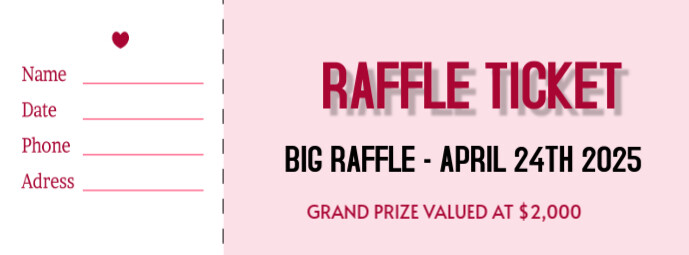 Raffle Ticket Facebook Cover Photo template