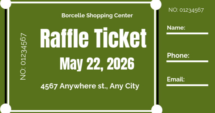 Raffle Ticket Facebook Shared Image Template | PosterMyWall
