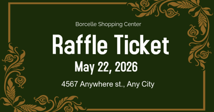 Facebook Raffle Ad Copy of Raffle Ticket Facebook Shared Image | PosterMyWall