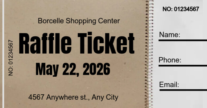 Facebook Raffle Template Plantilla de Raffle Ticket Facebook Shared Image | PosterMyWall