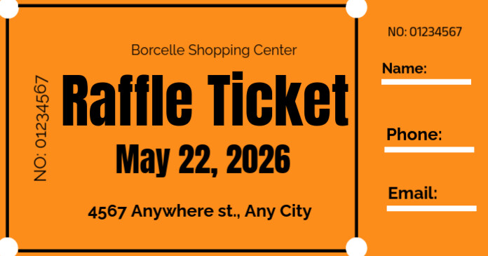 Raffle Ticket Facebook Shared Image Template | PosterMyWall