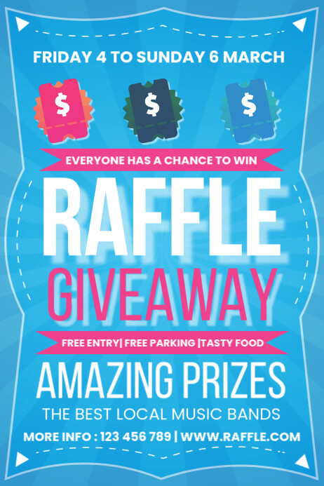 16 Team Raffle Tickets Raffle Ticket Flyer Template | PosterMyWall