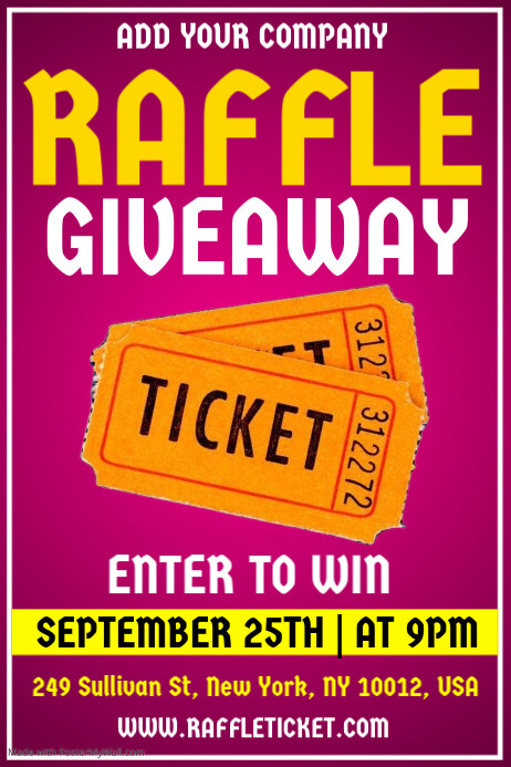 Raffle Ticket Flyer Template PosterMyWall Raffle Ticket Flyer Template PosterMyWall