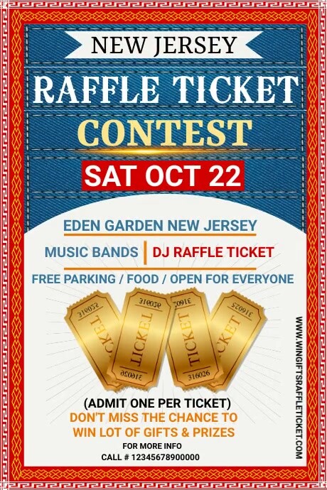 Raffle Ticket Flyer Template PosterMyWall Raffle Ticket Flyer Template PosterMyWall