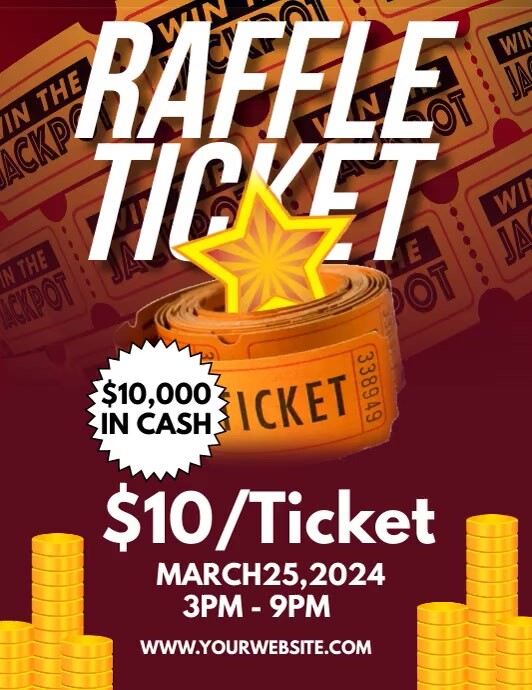 RAFFLE TICKET flyer Template PosterMyWall RAFFLE TICKET flyer Template PosterMyWall