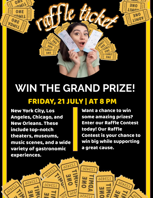 raffle ticket flyer Template PosterMyWall raffle ticket flyer Template PosterMyWall