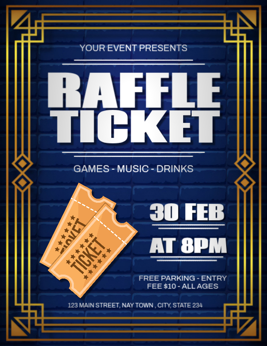 Raffle Ticket Flyer Template | PosterMyWall
