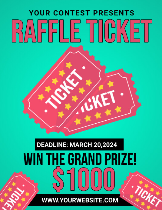 RAFFLE TICKET flyer Template PosterMyWall RAFFLE TICKET flyer Template PosterMyWall