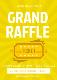 Raffle Ticket Flyer A3 template