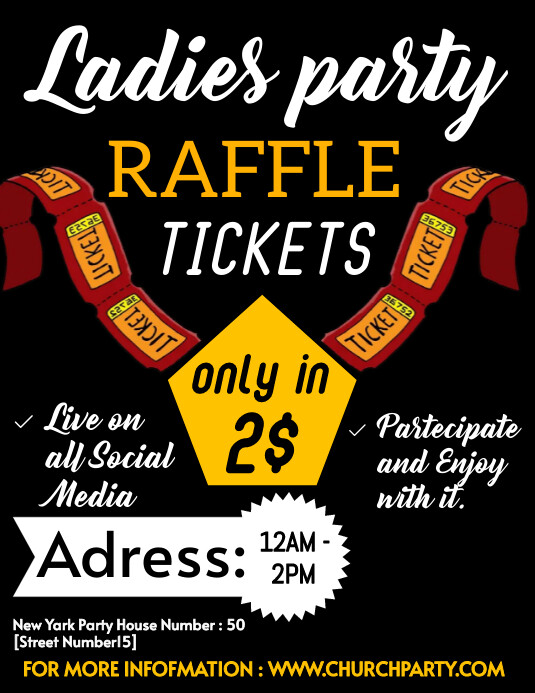 raffle ticket flyer Template PosterMyWall raffle ticket flyer Template PosterMyWall