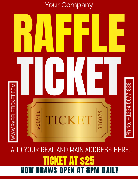 raffle ticket flyer Template PosterMyWall raffle ticket flyer Template PosterMyWall