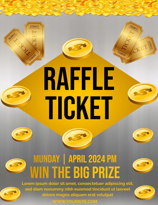 Raffle Ticket flyers template