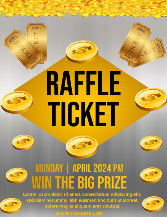 Raffle Ticket flyers Template PosterMyWall Raffle Ticket flyers Template PosterMyWall