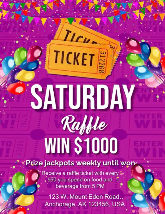 Raffle Ticket flyers Template PosterMyWall Raffle Ticket flyers Template PosterMyWall