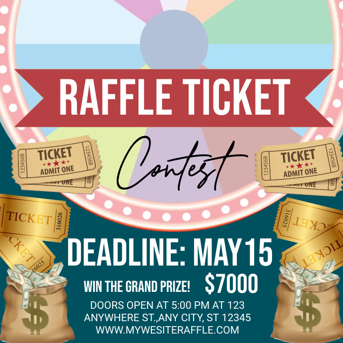 Plantilla de raffle ticket flyers PosterMyWall Plantilla de raffle ticket flyers PosterMyWall