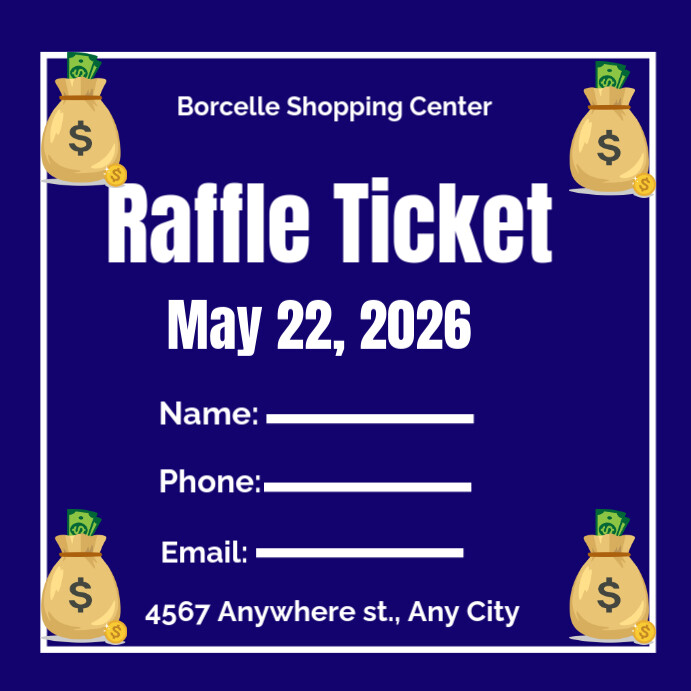 Raffle Ticket Instagram Post Template | PosterMyWall