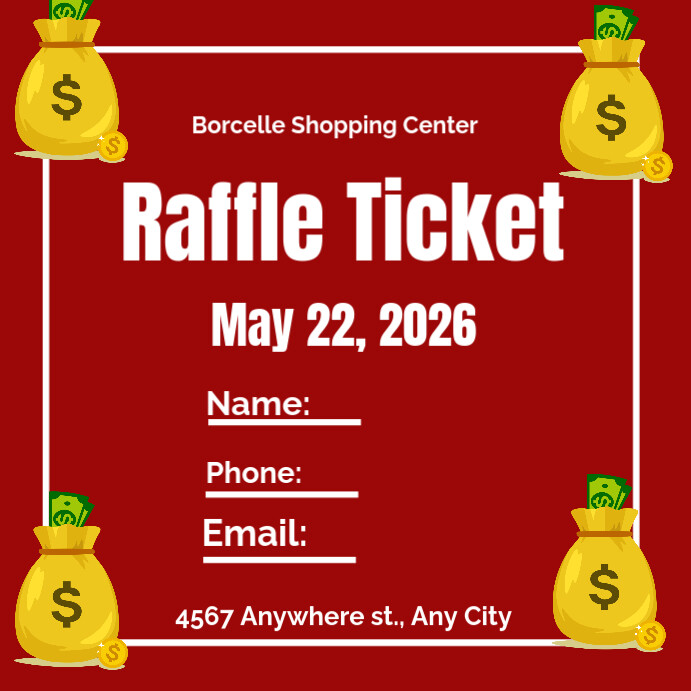 Raffle Ticket Instagram Post Template | PosterMyWall
