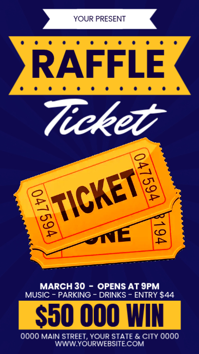 Modèle Raffle Ticket Instagram Story | PosterMyWall